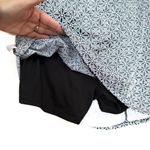 Soybu Womens Printed Athletic Skirt, Shorts Underneath, Black & White, Pull On Photo 2