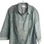 Alfred Dunner  Women's Plus Size 24W Gray Jacket w/ Pockets & Roll-Up Sleeves Photo 10