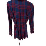 Isabel maternity Plaid long sleeve belted waist shirt Photo 1