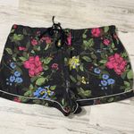 Pam & Gela  Black Floral High Waist Shorts Size Large Photo 3