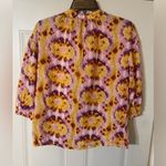 Elie Tahari Elie By Bright Floral Abstract geometric Blouse Modal Size XS Art Photo 6