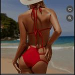 Women's Cherry Red O Ring Strappy Sexy Bikini Set Medium NWOT Photo 6