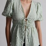 Kimchi Blue NWOT  Amelia Tie-Front Tunic Blouse Photo 0