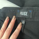 Paige  Nellie Culotte High Rise Wide Leg Jeans Black Denim Cropped Size 30 Photo 2