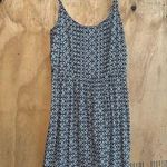 Old Navy Floral Black and White Sun Fit n Flare Dress Sz M Photo 0