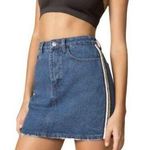 superdown Marianna Side Stripe Denim Skirt Blue Women's Size Medium Photo 0