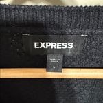 EXPRESS Metallic Black and Gold Cardigan Shoulder Pads Size Large Photo 1