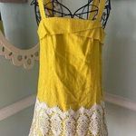 Anthropologie  Floreat Size 0 Yellow and White Lace Cloud Dress Women Photo 0