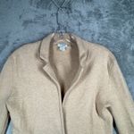 J Crew Knit Blazer Womens XXS Tan Cotton Two Button Pockets Career Casual Photo 3