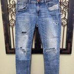 ZARA basic Z1975 straight leg mid rise jean with destruction Photo 0