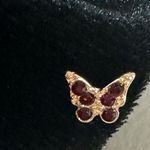 Free People  Black Velvet Rosette Brooch with 5 Pairs of Stud Earrings Butterfly Photo 9