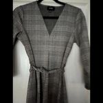 NWOT Chic MSK Plaid Maxi Dress with Belt size Small Gray Photo 1