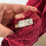 Free People  Intimately Harper Burgundy High Neck Halter Lace Mini Dress Photo 5