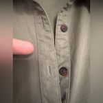 Ashley Stewart  Olive Green Button-down Shirt Dress Photo 4