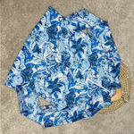 Gottex  Tops 1/4 Zip Longsleeve Floral Printed Blue High-Neck Golf Size L Photo 1