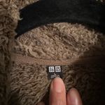 Uniqlo  Fleece Jacket Zip Up Teddy Fluffy Pockets Brown Outdoor Size Large Photo 2