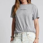 One Teaspoon NWT  OT Logo Crew Neck - Grey Marl Short Sleeve Photo 0