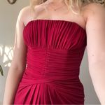 Laundry by Shelli Segal Strapless Red Maxi Dress Photo 7