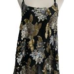 BB Dakota Size Medium Top Blouse Sequin Tank Top Racer Back Cami Photo 0