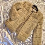 Nude Faux Fur Coat Tan Size M Photo 1