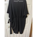 Boohoo EUC   Plus Tie Belt Kimono Sleeve Midi Dress Black Size 20 $75 Made‎ In UK Photo 1