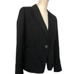 British Khaki Black Women Jacket M One Botton with Pockets Front Full Line Photo 1