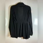 Joan Vass  Black Open Front Cardigan Photo 3