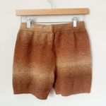 PINK DIAMOND | Ombré High Waist Brown Tan Sweater Shorts Knit Stretch | Small Photo 3