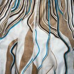 Elie Tahari 100% Linen Mara Aquamarine Abstract Stripe Skirt Fit & Flare Size 8 Photo 2