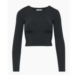 Aritzia  babaton 2023 Black contour crew longsleeve somewhat cropped small Photo 0