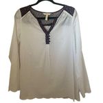 Matilda Jane  Womens Top XS White Botanical Beauty Swiss Dot Floral Romantic Photo 0