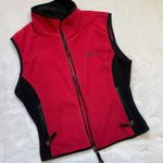 Obermeyer Vintage Fleece Vest Women's Medium Embroidered Logo Red Black Full Zip Photo 7