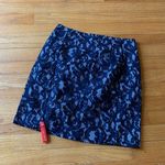 NWT Navy lace gingham Carven skirt size 38 (US 6) Blue Photo 0