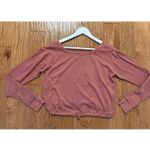 FLX urban commuter cinch hem cropped long sleeve top size small Orange Photo 5