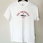 J.Crew Factory Top Womens USA Swimming Graphic T-Shirt White 100% Cotton Small Photo 0
