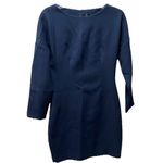 Italian Space Style Concept Structured Navy Blue Cocktail Dress Size 40 Italian Photo 2