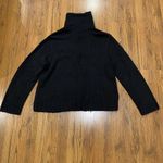 J.Jill Sweater Womens Large Black Cotton Silk Collared One Button Cardigan New Photo 4
