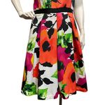 Eliza J Women 10 Fit Flare Dress Pleated Floral Cottagecore Wedding Guest Church Photo 11