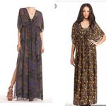 Rachel Roy Angelina Dress Sheer Palm Caftan sz M Gold Size M Photo 1