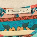 R. Vivimos Floral Tasseled Midi Dress Sz M Boho Gypsy Cottagecore Shirtdress Green Size M Photo 3