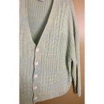 ZARA Blue, Green & Yellow Oversized Cardigan Sweater Size Large Photo 5