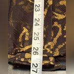 Ralph Lauren Lauren  Irina Metallic Matte Gold Black Floral Chiffon Skirt S Photo 6