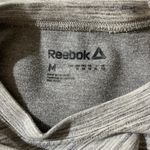 Reebok Women's Ruched Tie Side Heather Gray Crew Neck Long Sleeve Top Size M Med Photo 4