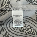 Loft  Shirt Womens Large Gray White Paisley Blouse Neutral Cutout Office‎ Casual Photo 7