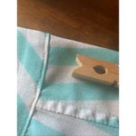 New York & Co Cap Sleeve Striped Blouse Summer Vacation Resort Office Coastal M Green Size M Photo 5