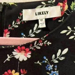Likely Beckett Botanical Short Ruffle Skirt Black Floral Short Dress Size 12 Photo 4