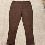 Serra NWT XL faux suede Brown stretch pull on pants skinny fit Photo 3