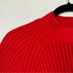 Banana Republic  Red Ribbed Knit Pullover Sweater Womens L Holiday Crew Neck Photo 1