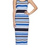 Nautica Blue White Stripe Sleeveless Maxi Dress Size Large Photo 0
