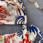 Farm Rio  womens  Mixed Lobsters Linen Mini Dress, M, White/ Multi Nwt Photo 9